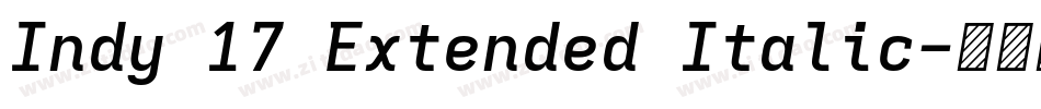 Indy 17 Extended Italic字体转换